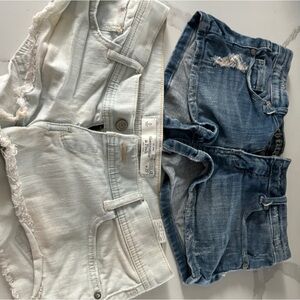 4 pairs of jean shorts